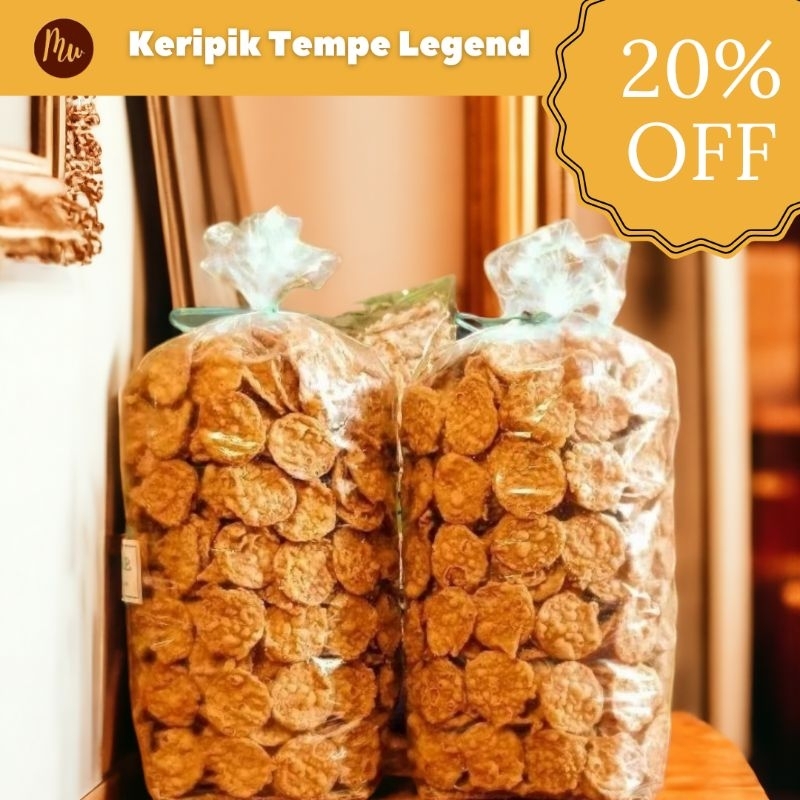 

Keripik Tempe Bulat Legend Super - 1kg