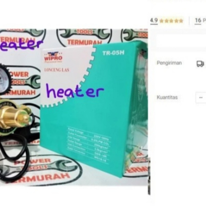 

Regulator CO2 WIPRO TR-05H Heater Pemanas Lonceng Las Welding Gas C02