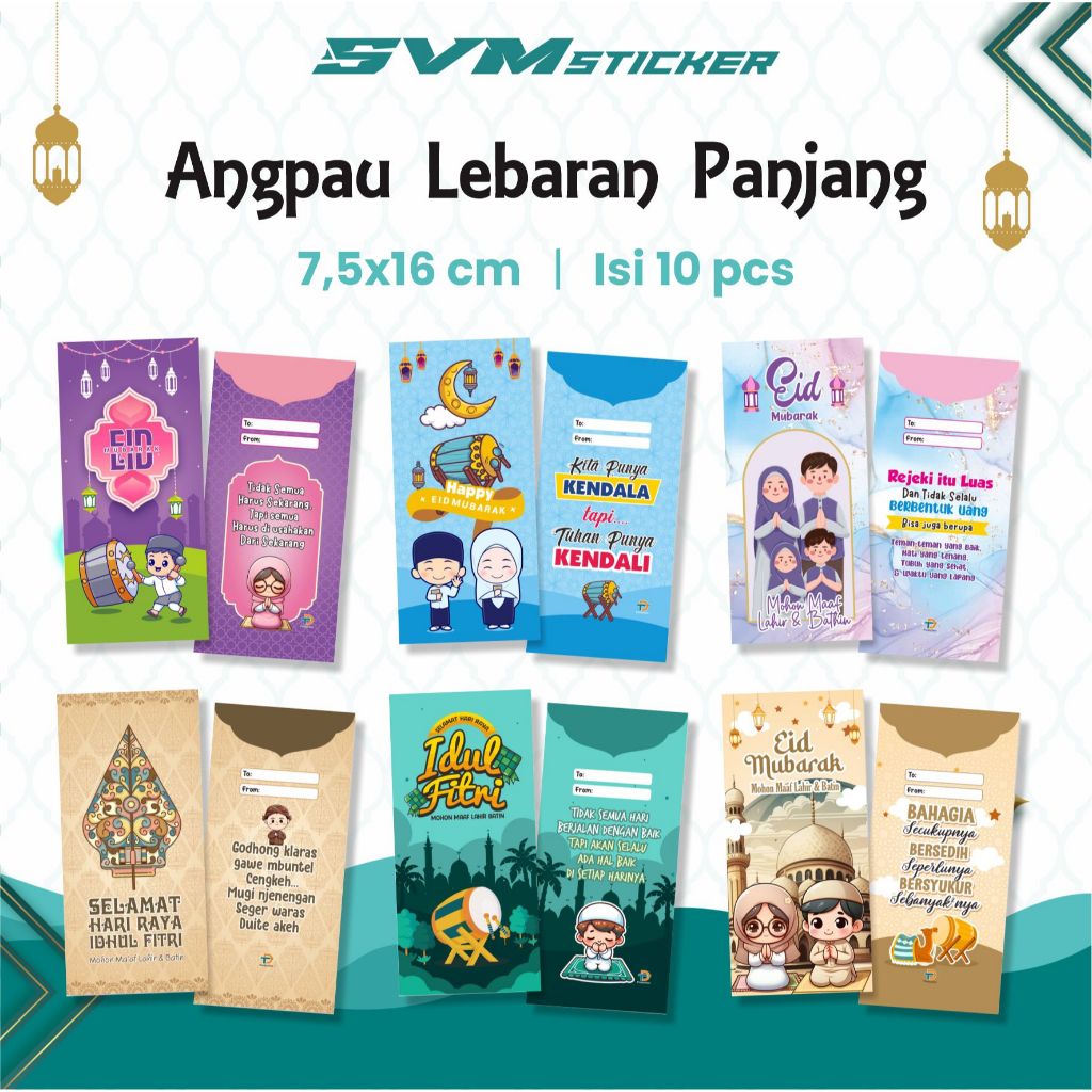 

[10 PCS] AMPLOP ANGPAU LEBARAN IDUL FITRI PANJANG