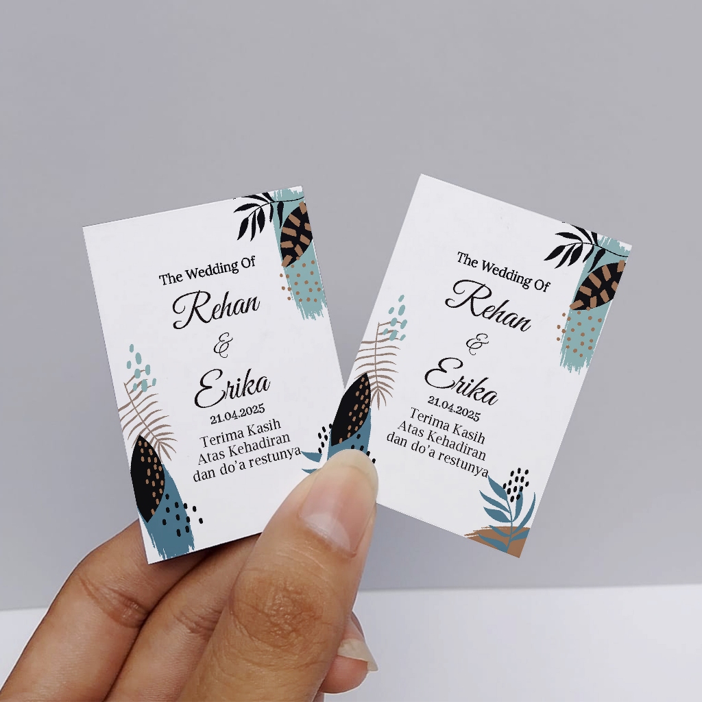 Kartu Souvenir Pernikahan, Kartu Ucapan Terima Kasih ID35