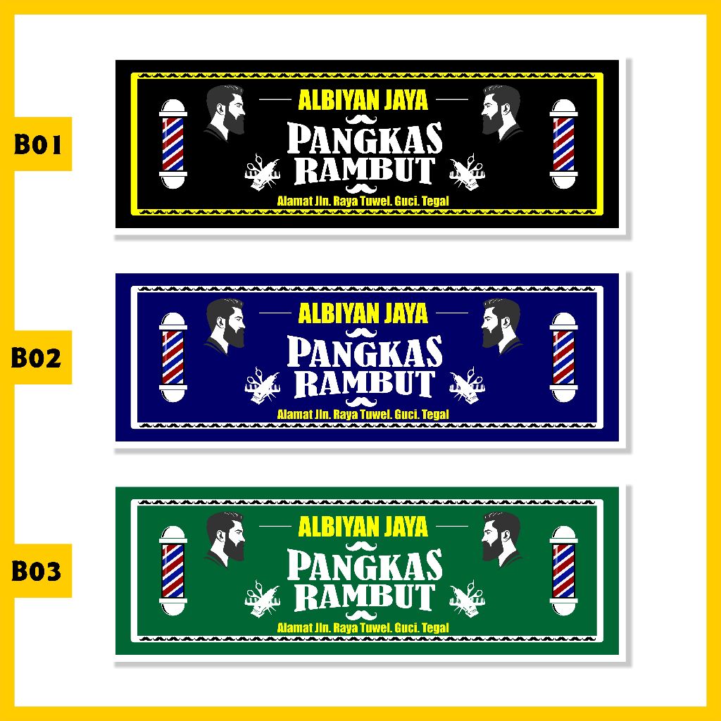 spanduk pangkas rambut