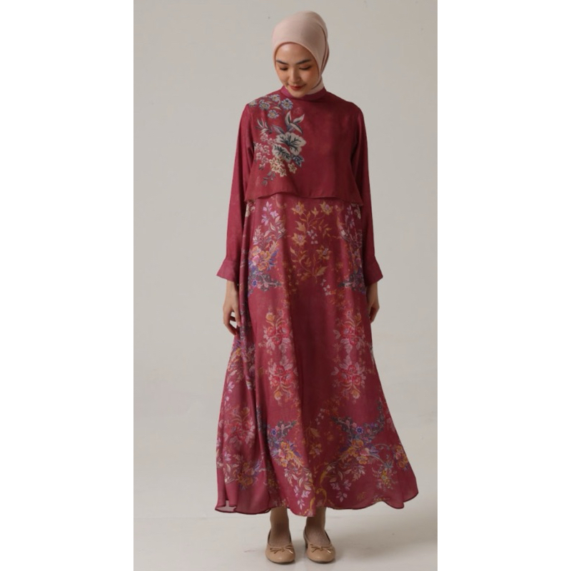 Isvara Dress Gamis Kaftan Riamiranda Seruna Lebaran Ria Miranda Raya Baju Wanita Sarimbit RM 2025