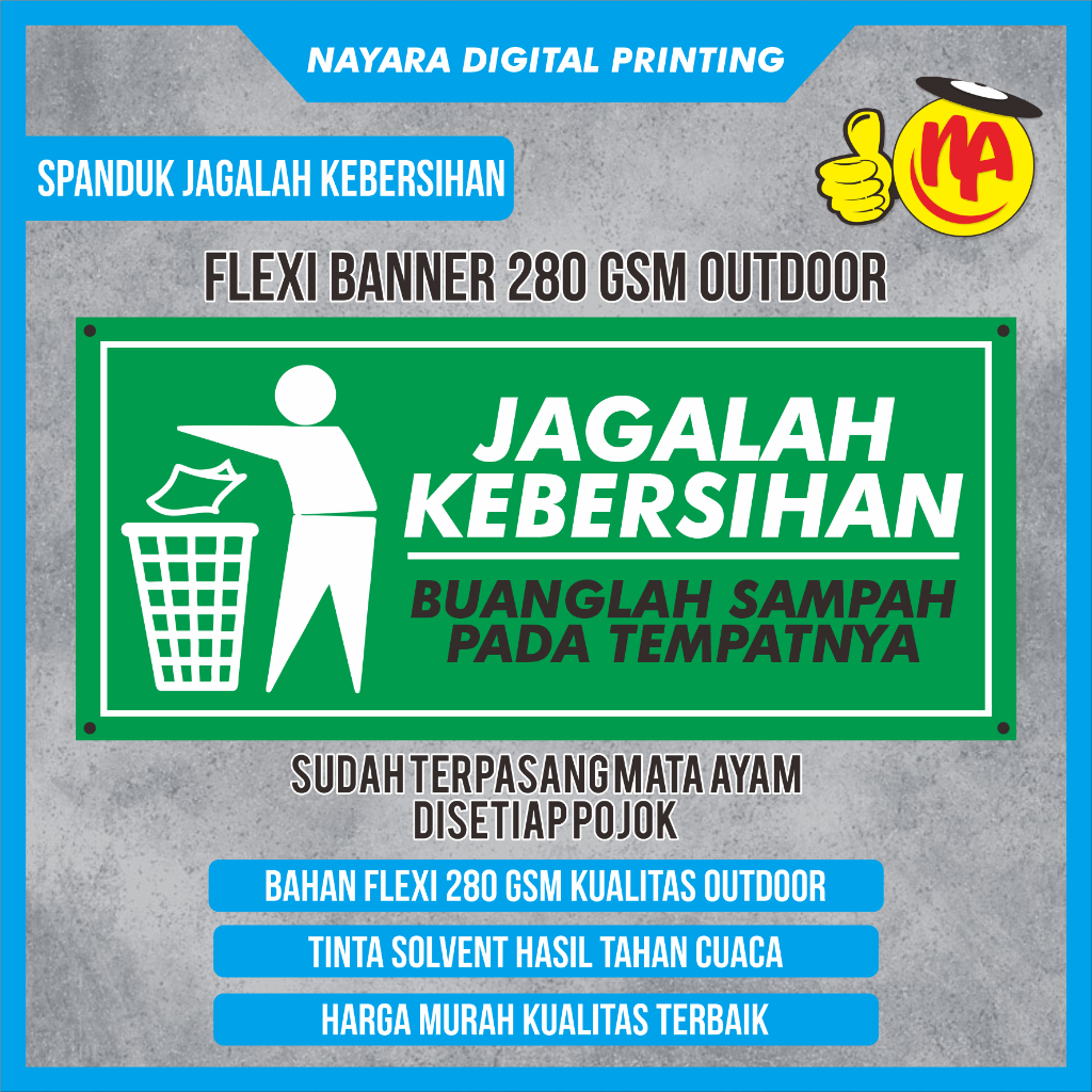 Spanduk jagalah kebersihan / banner spanduk jagalah kebersihan / banner jagalah kebersihan