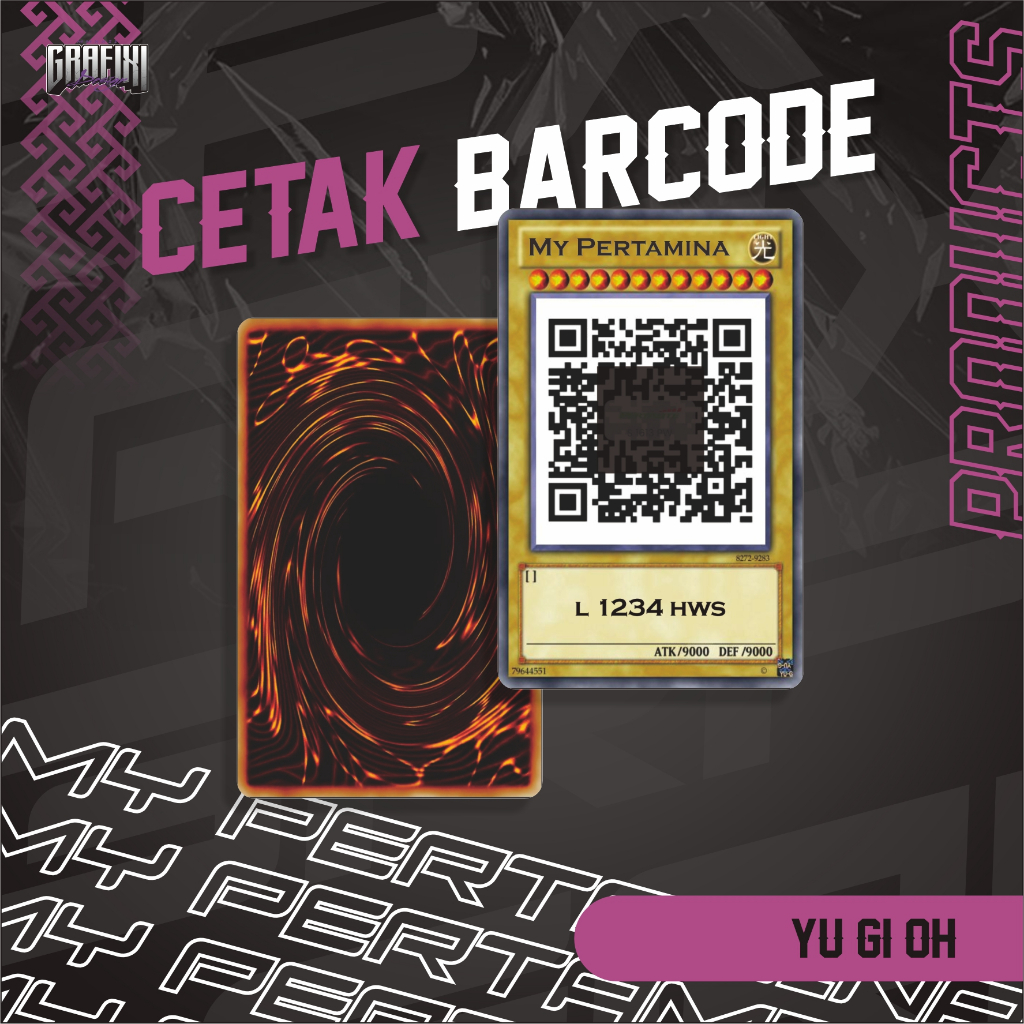 

CETAK BARCODE MY PERTAMINA KARTU PVC TEMA YU GI OH CUSTOM 2 SISI