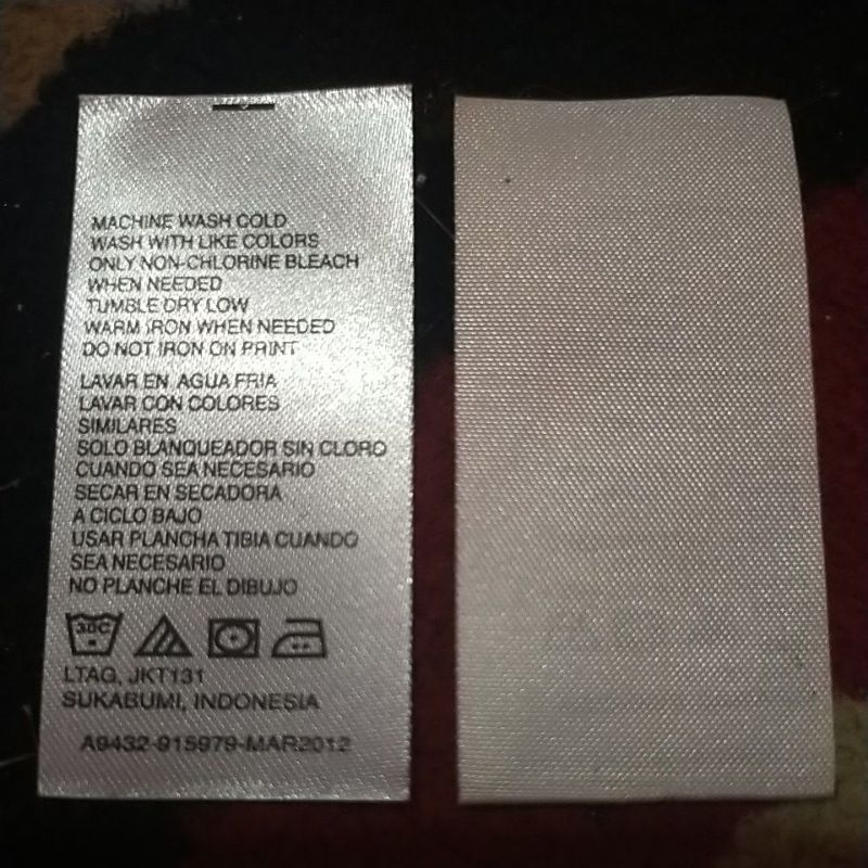 

Label Care Wash Label Tag Care