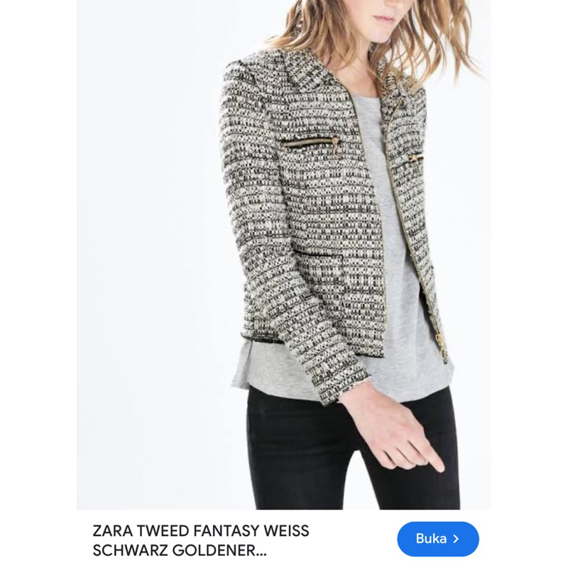 blazer tweed zara