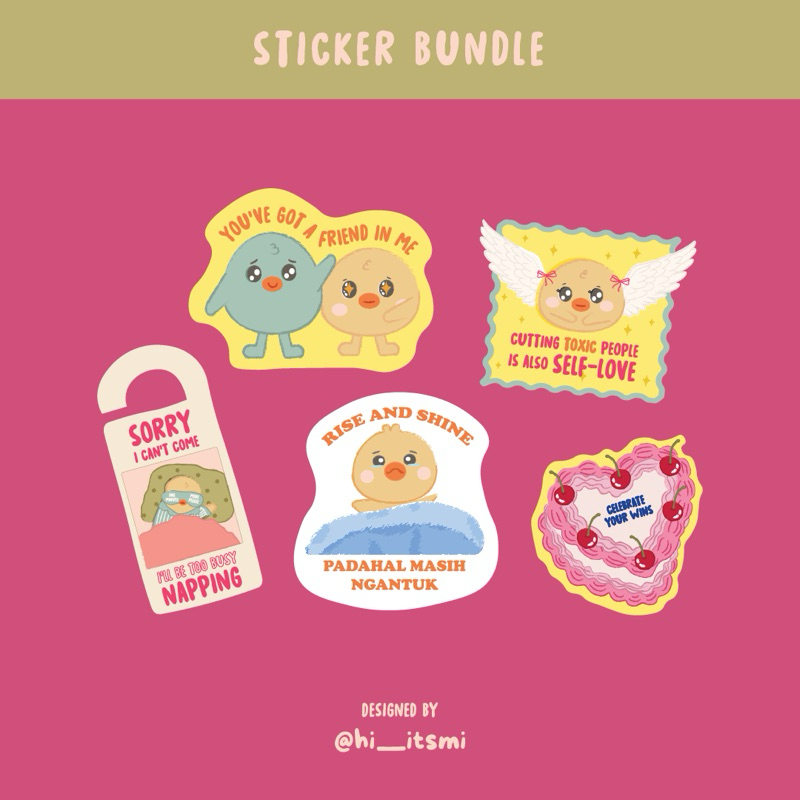 

HI ITS MI - Sticker Vinyl / Sticker UV Print / Sticker Ilustrasi - DIE CUT