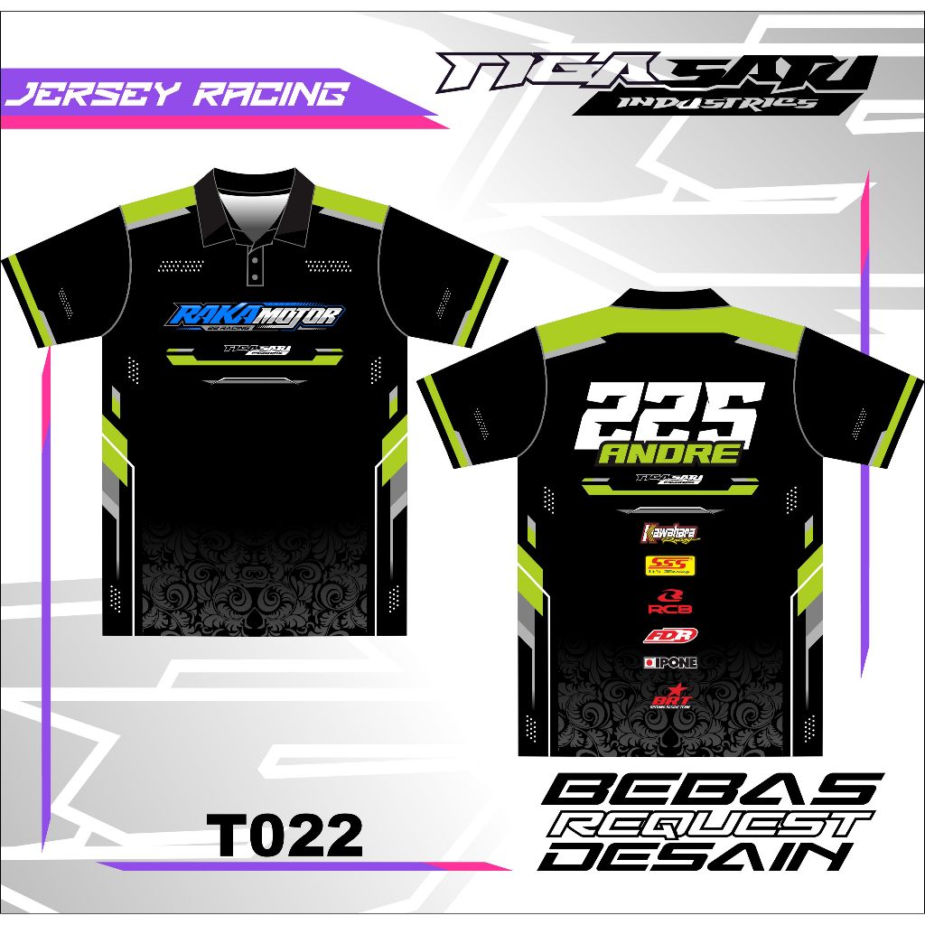 KAOS JERSEY RACING CUSTOM FULL PRINTING JERSEY BALAP JERSEY BISA UBAH NAMA NOMOR JERSEY RACING TEAM 
