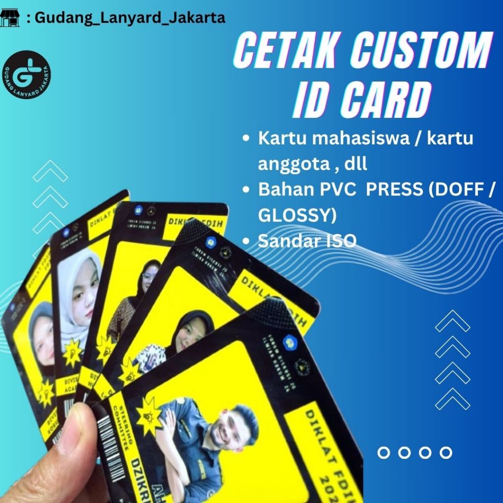 

CETAK ID CARD / KARTU VISITOR / KARTU PEGAWAI / KARTU PELAJAR STANDART min 11pcs