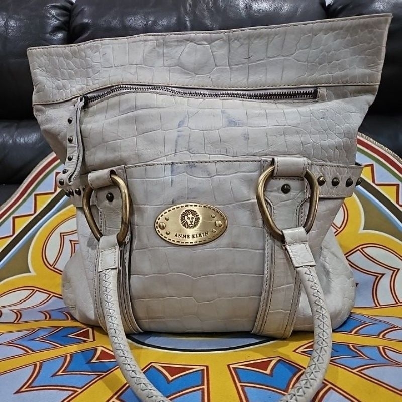 Preloved Shoulder Bag Anne Klein Leather Kepala Singa Auth