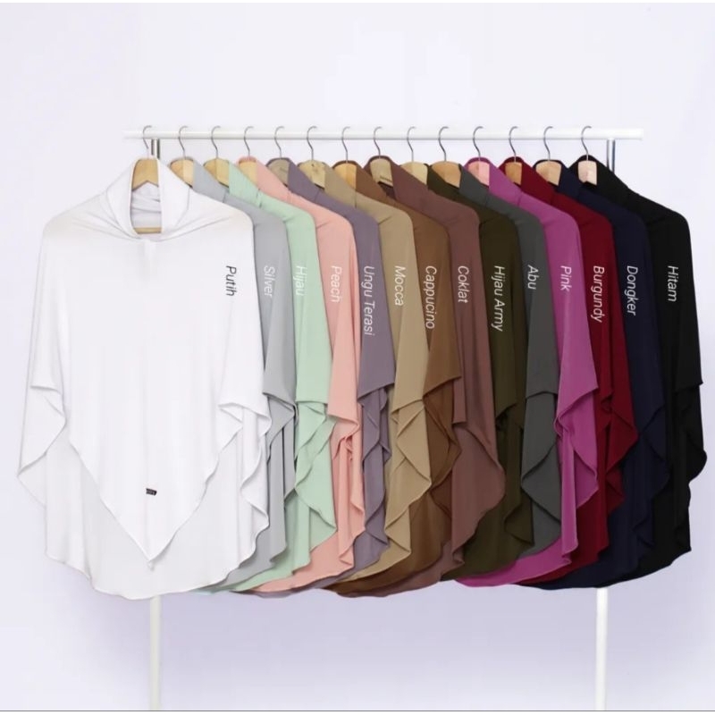 Bergo Premium Bergo Daily Nayla Jersey by Ukhti Munira|Hijab Instan|Hijab Polos|Hijab Syari|Hijab Ke