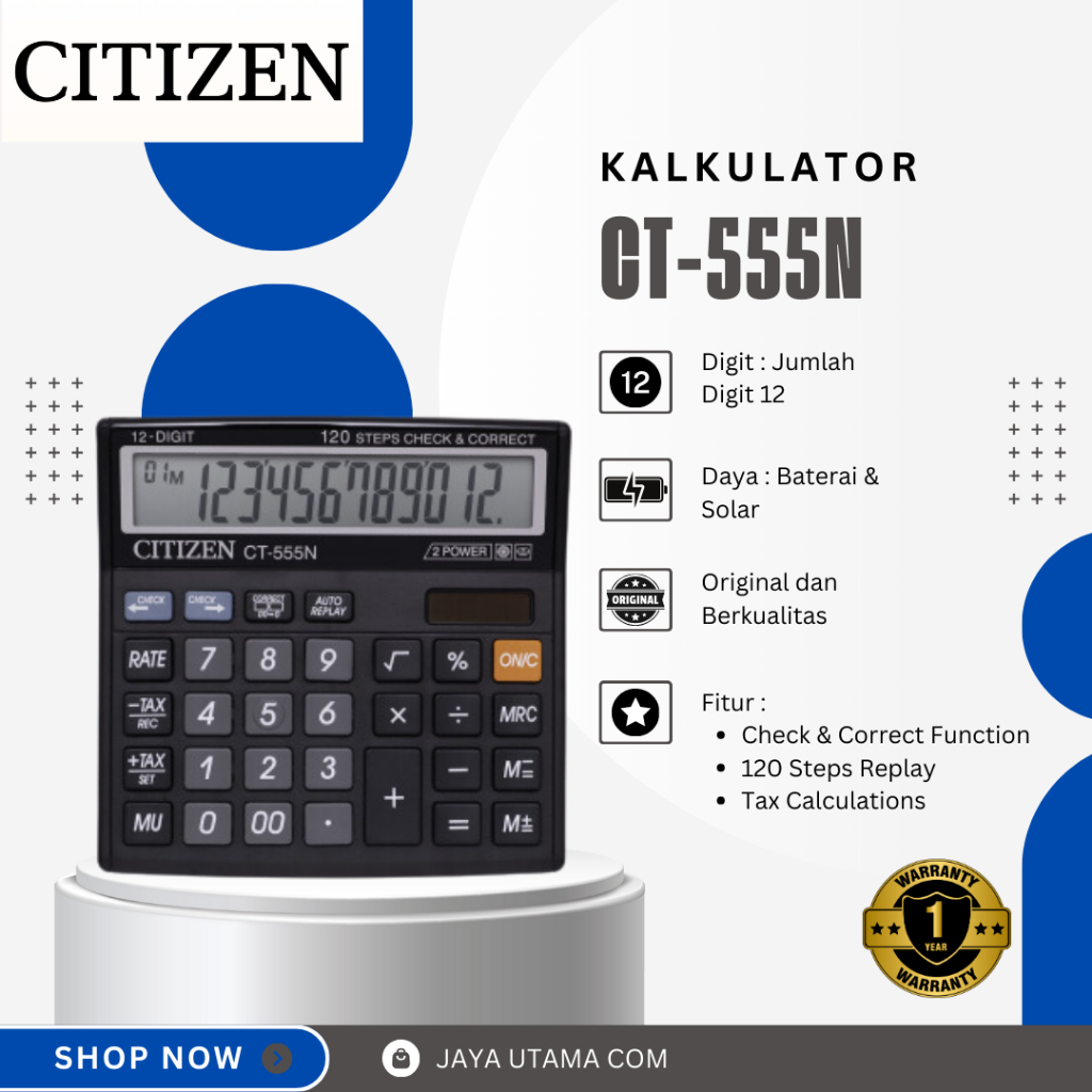 

KALKULATOR CITIZEN CT-555N ORIGINAL