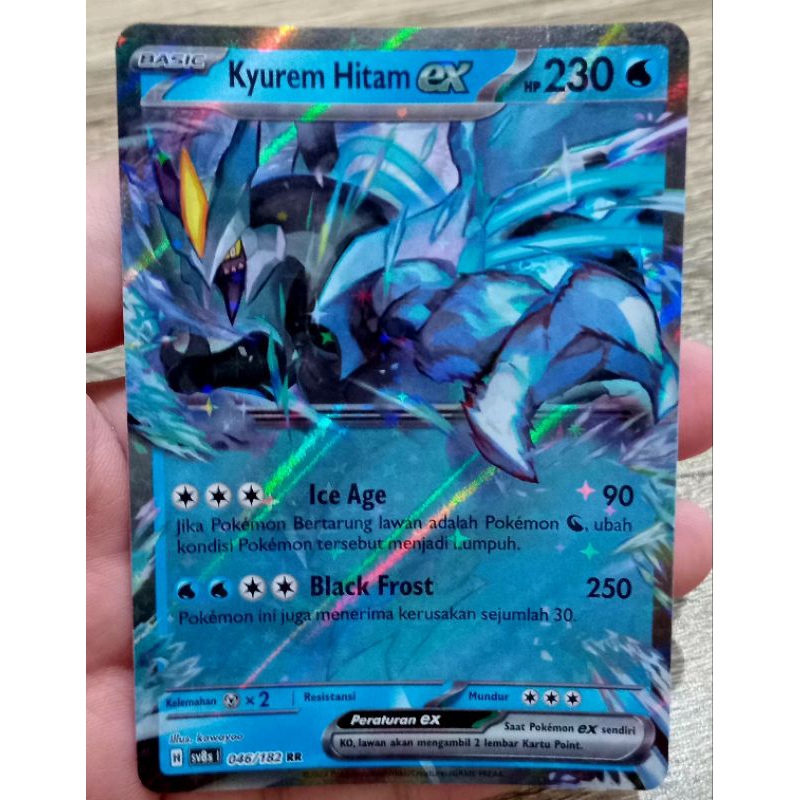 KARTU POKEMON KYUREM HITAM ex RR INDONESIA HOLO