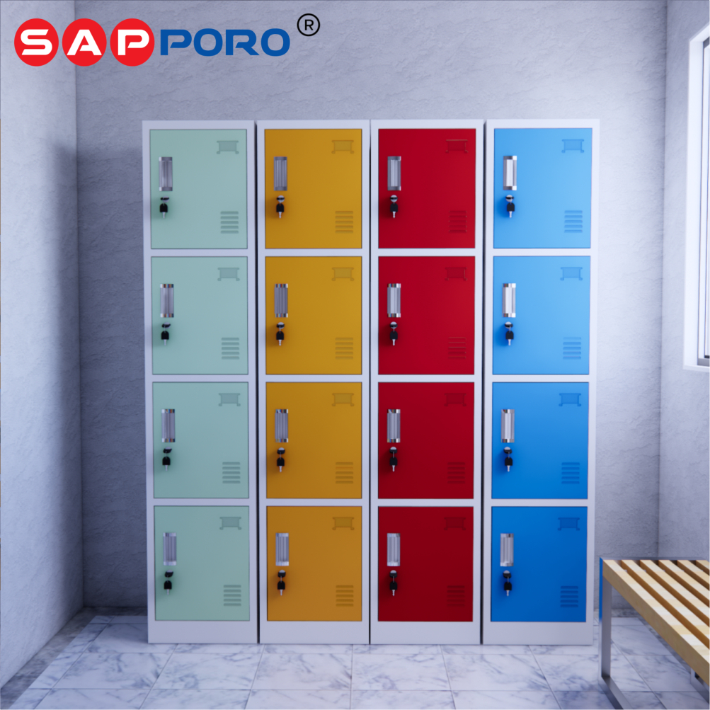 SAPPORO KOLN 4 - Loker Besi 4 Pintu | Steel Locker 4 Doors