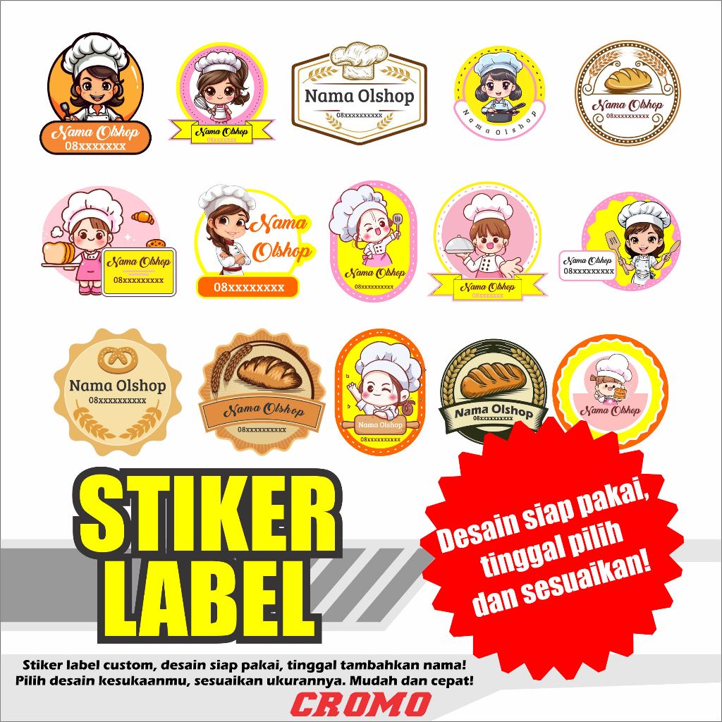 

Stiker Label print cut A3+. TINGGAL TEMPEL