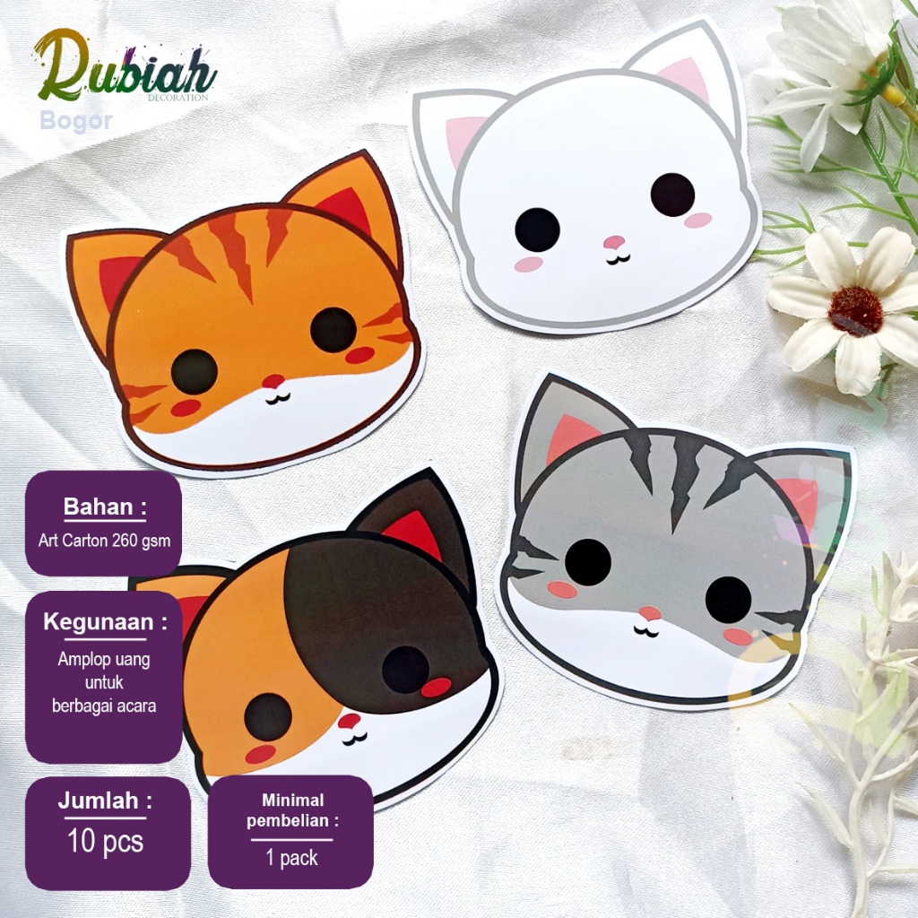 

Amplop angpau karakter Lebaran Kucing