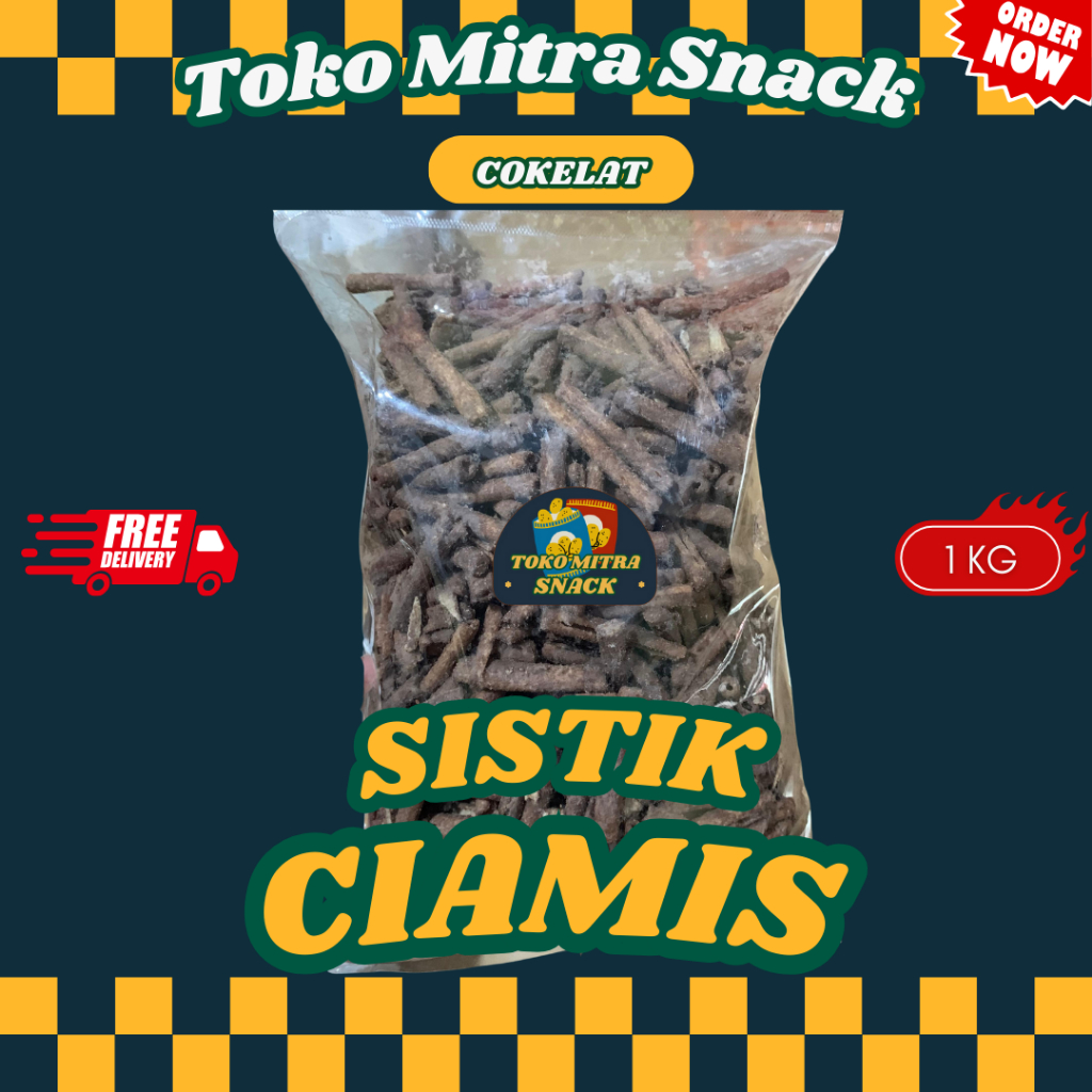 

(1kg) Cemilan Sistik Cokelat Renyah dan Kriuk Khas Ciamis