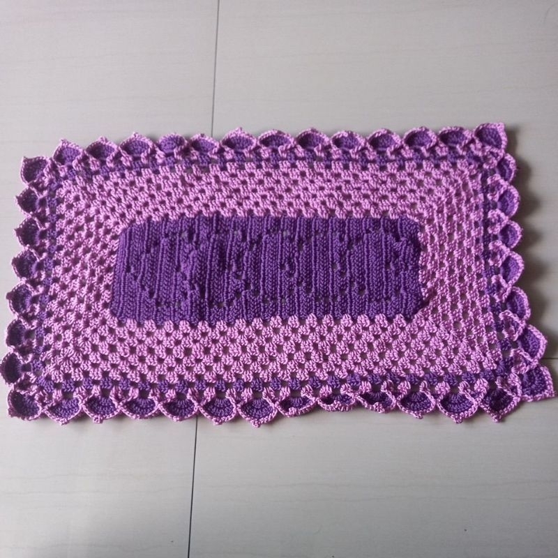 Taplak meja rajut persegi panjang