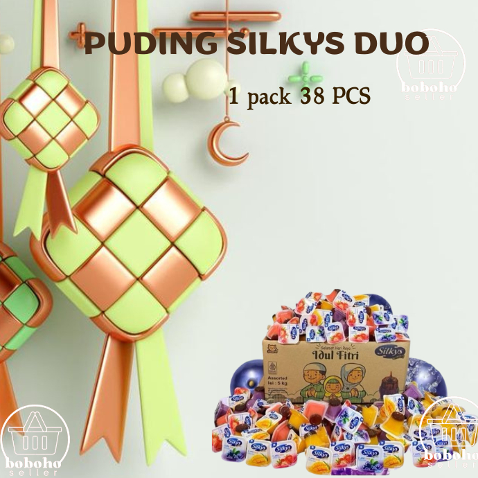 

Silky Pudding Snack PUDING 2 LAPIS 38 PCS RASA BUAH-BUAHAN DAN GULA AREN Pudding Rendah gula Alami