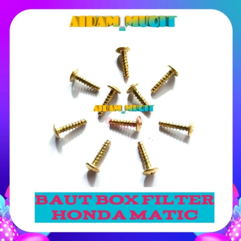 50 PCS Baut KUNING BAUT Box Filter HONDA BEAT VARIO SCOOPY BAUT BOX FILTER BEAT BAUT BOX FILTER VARI