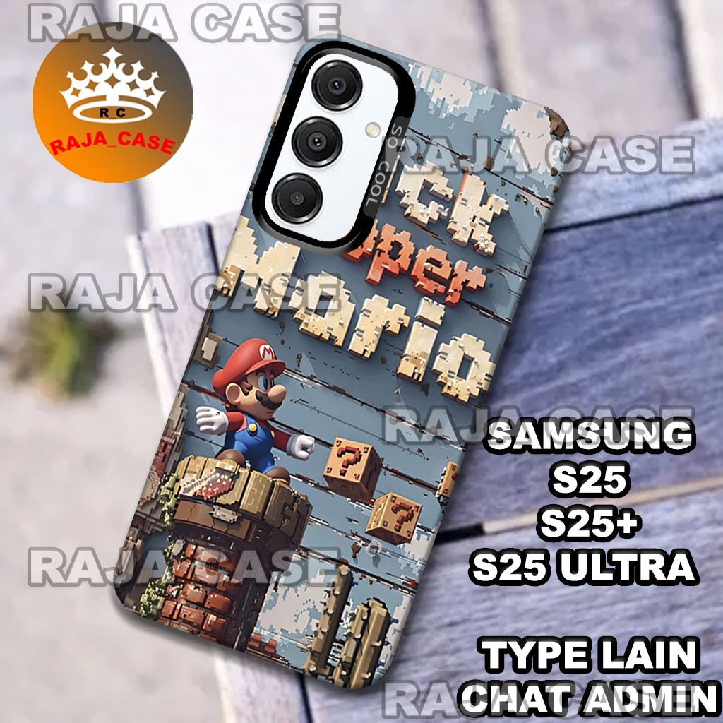 (RC30) Case hp Samsung S25 - Samsung S25 Plus - Samsung S25 Ultra/Motif Mario/case hologram Samsung 