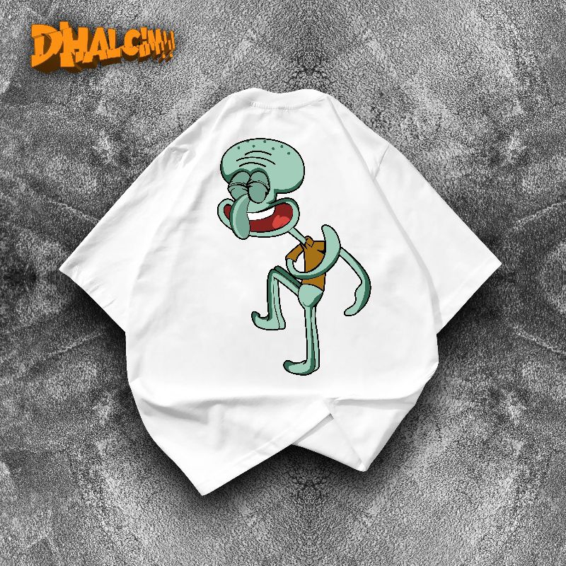 KAOS DISTRO SQUIDWARD FUL COTTON 24S, KAOS SQUIDWARD TERBARU, KAOS SQUIDWARD TERTAWA, KAOS SQUIDWARD