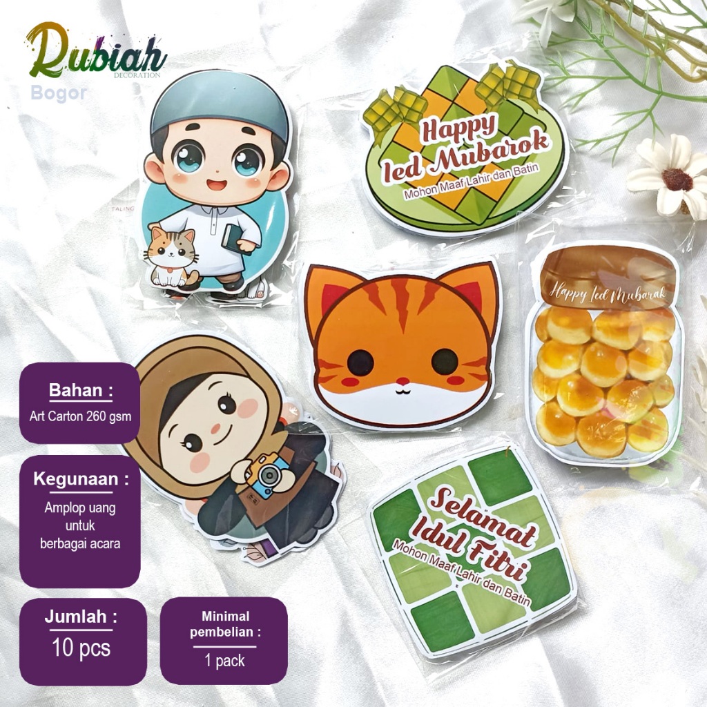 

Amplop angpau Karakter Lebaran isi 10 pcs