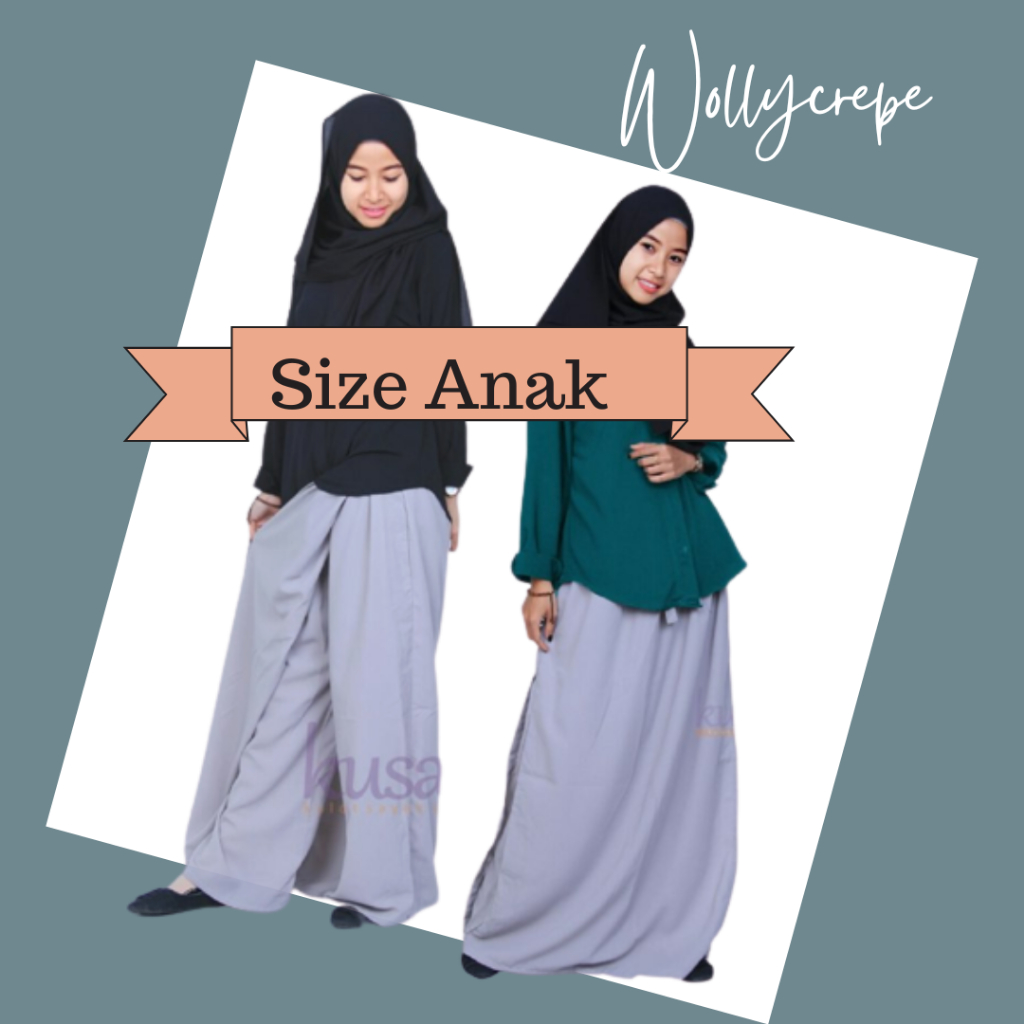 rok celana anak perempuan wollycrepe kusasi terbaru rok celana custom lapak olazqa