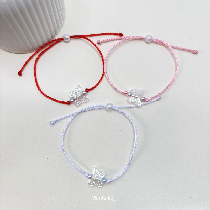 COD Gelang Manik Butterfly | Gelang Butterfly termurah | Gelang viral | Gelang BFF