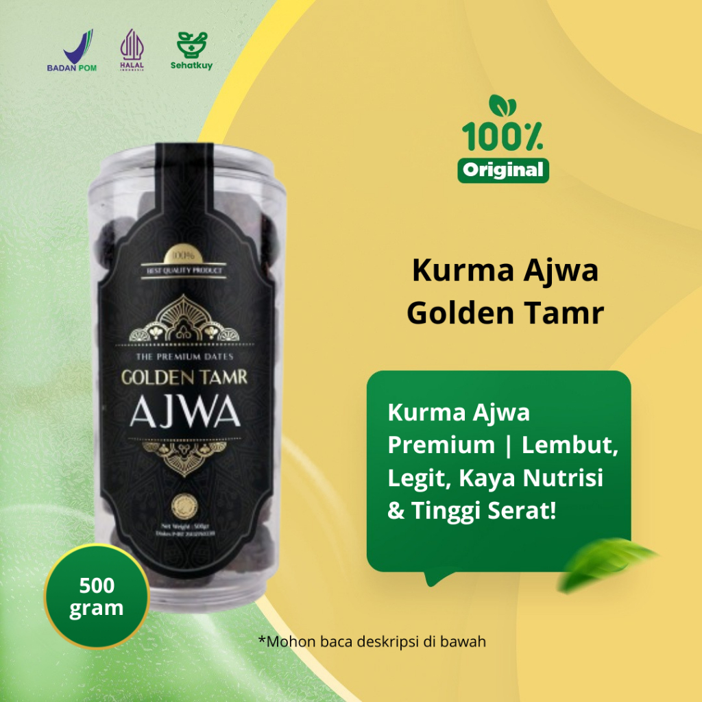 

KURMA AJWA ORIGINAL GOLDEN TAMR AJWA - 500gr