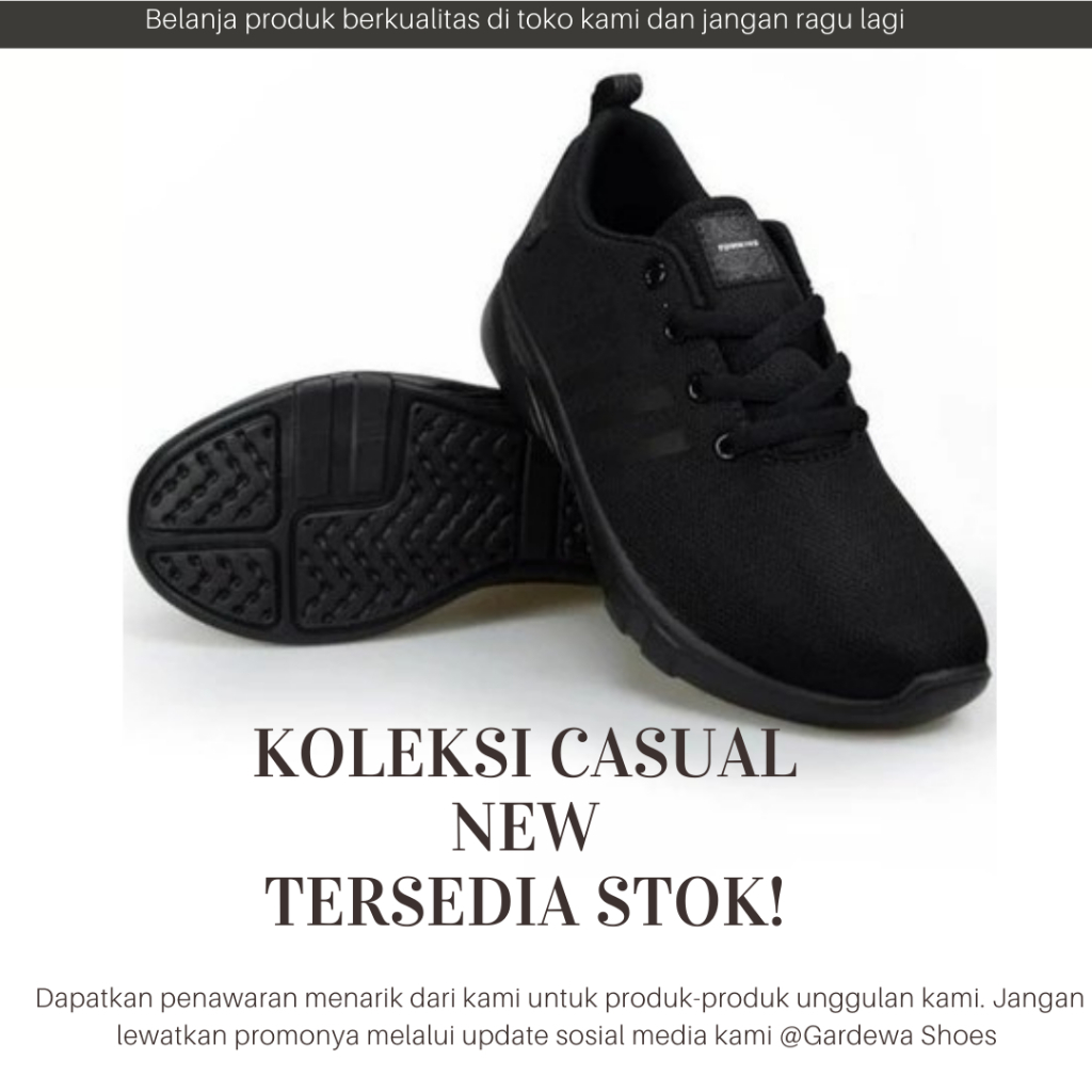 Sepatu Sekolah Tomkins Scool Edition Laki Laki & Perempuan - Black Sepatu Sekolah Unisex...