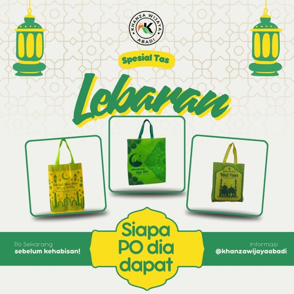 

Tas Idul Fitri 25x35 / Tas Lebaran Hls uk 25x35 / sablon 4 sisi / Harga Lusinan