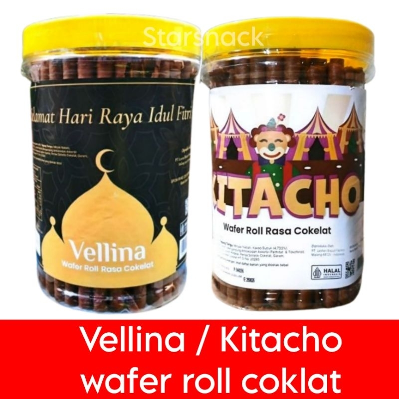 

Vellina kitacho wafer roll coklat toples