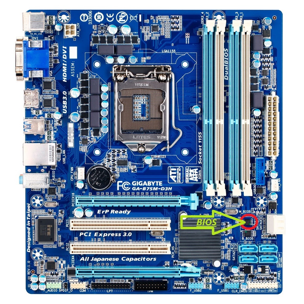 IC BIOS Gigabyte GA-B75M-D3H