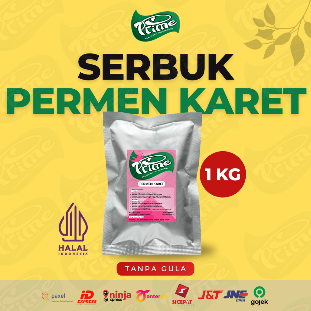 

Powder Prime Rasa Permen Karet / Bubuk Minuman Tanpa Gula 1 KG - PERMEN KARET