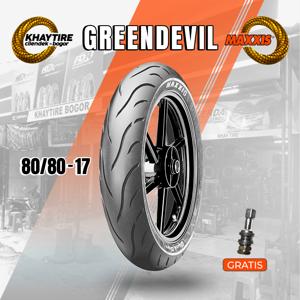 Sepasang/Satuan Ban Motor Bebek MAXXIS GREENDEVIL Ring 17 Tubeless