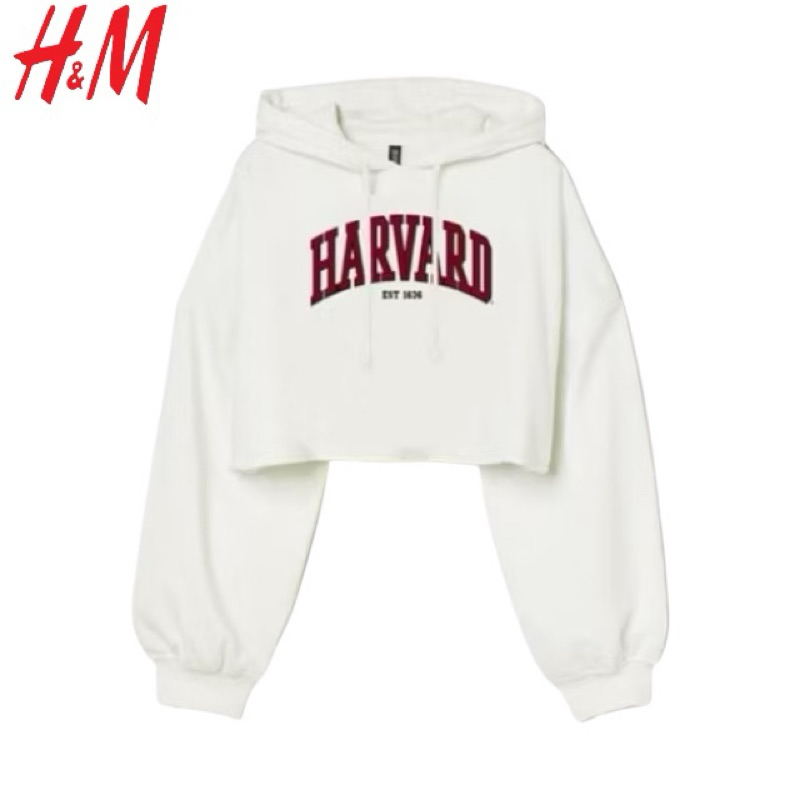 Hoodie HM crop harvard red sisa ekspor | hoodie branded termurah