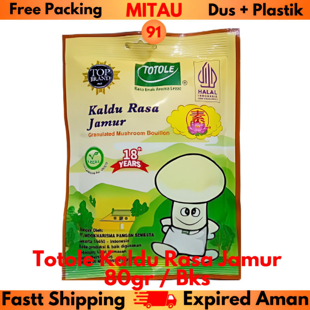 

Totole Kaldu Rasa Jamur 80gr / Bungkus Beli 5 Bks Lebih Murah