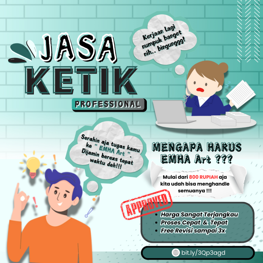 Jasa Ketik EMHA Art (WORD, PPT, PDF)-Jasa Ketik Surat, Salinan Tulisan Tangan, Deskripsi Postingan, 