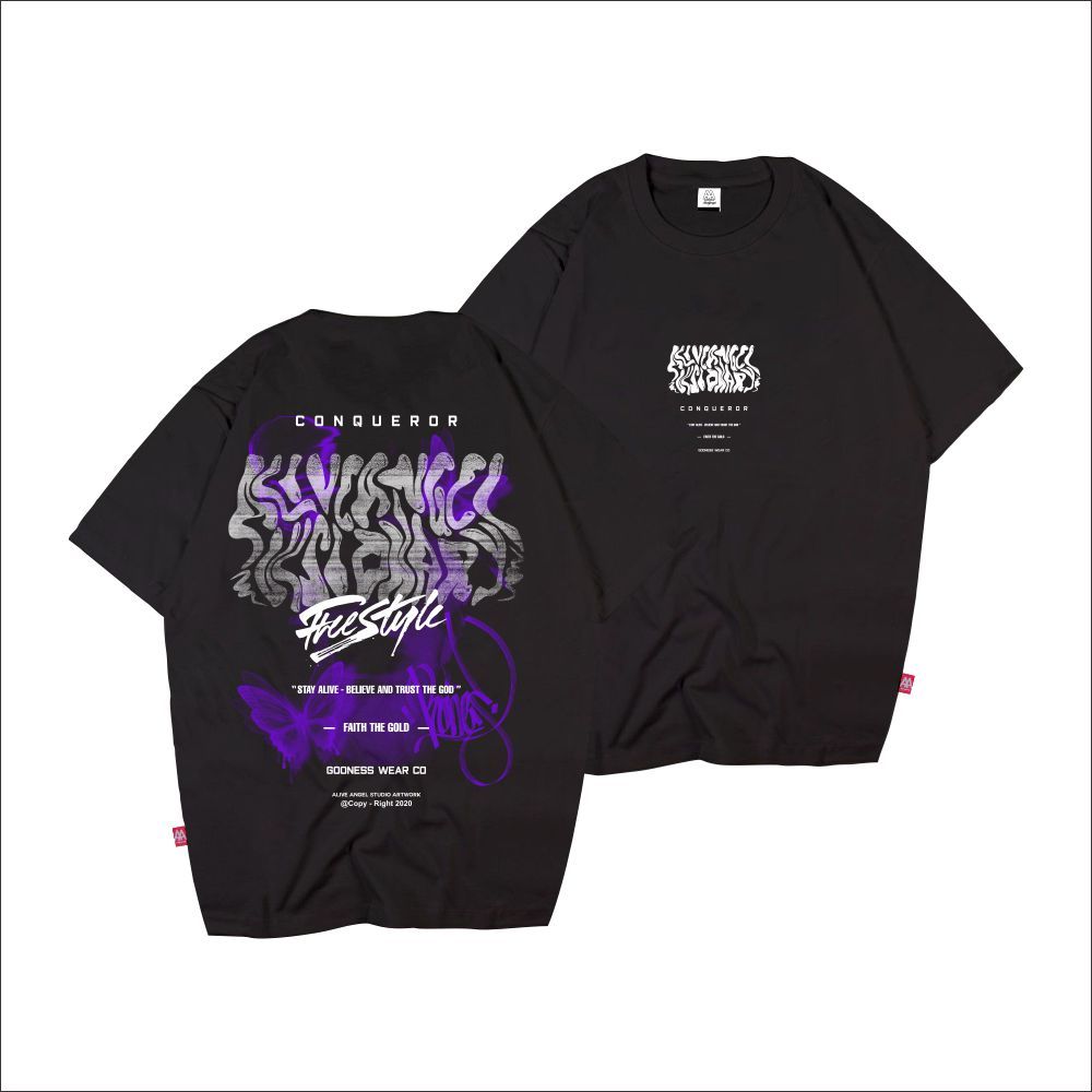 KAOS TSHIRT DISTRO APPAREL FONT GRAFFITY HITAM DARKNESS CLHOTING ALIVE ANGEL TEES AESTHETIC AUTHENTI