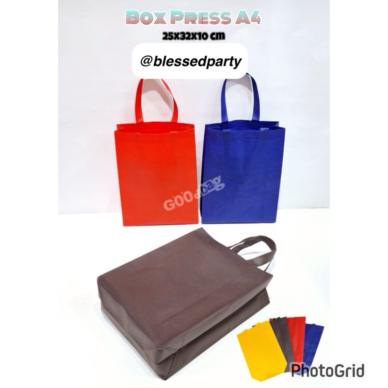 

12 pcs Box Press Spunbon Goodiebag Paperbag Hampers Event Ulang Tahun Seminar