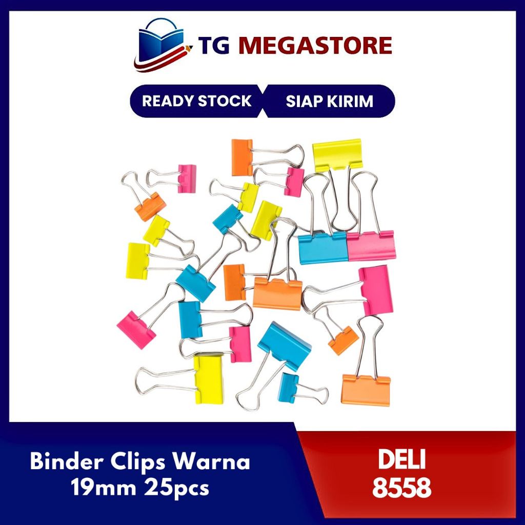 

Binder Clips Deli Warna 19mm 25pcs - 8558