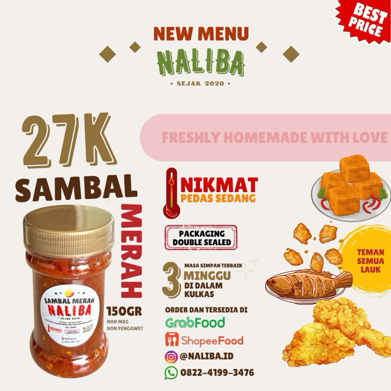 

Sambal Merah Naliba 150gr