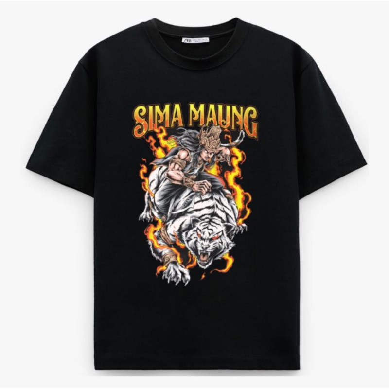 KAOS SIMA MAUNG CORAK HARIMAU PUTIH//T-SHIRT