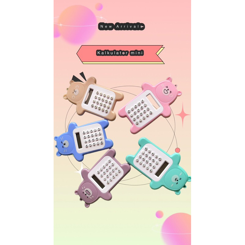 

KALKULATOR MINI PORTABEL MOTIF BERUANG / KALKULATOR SAKU MINI