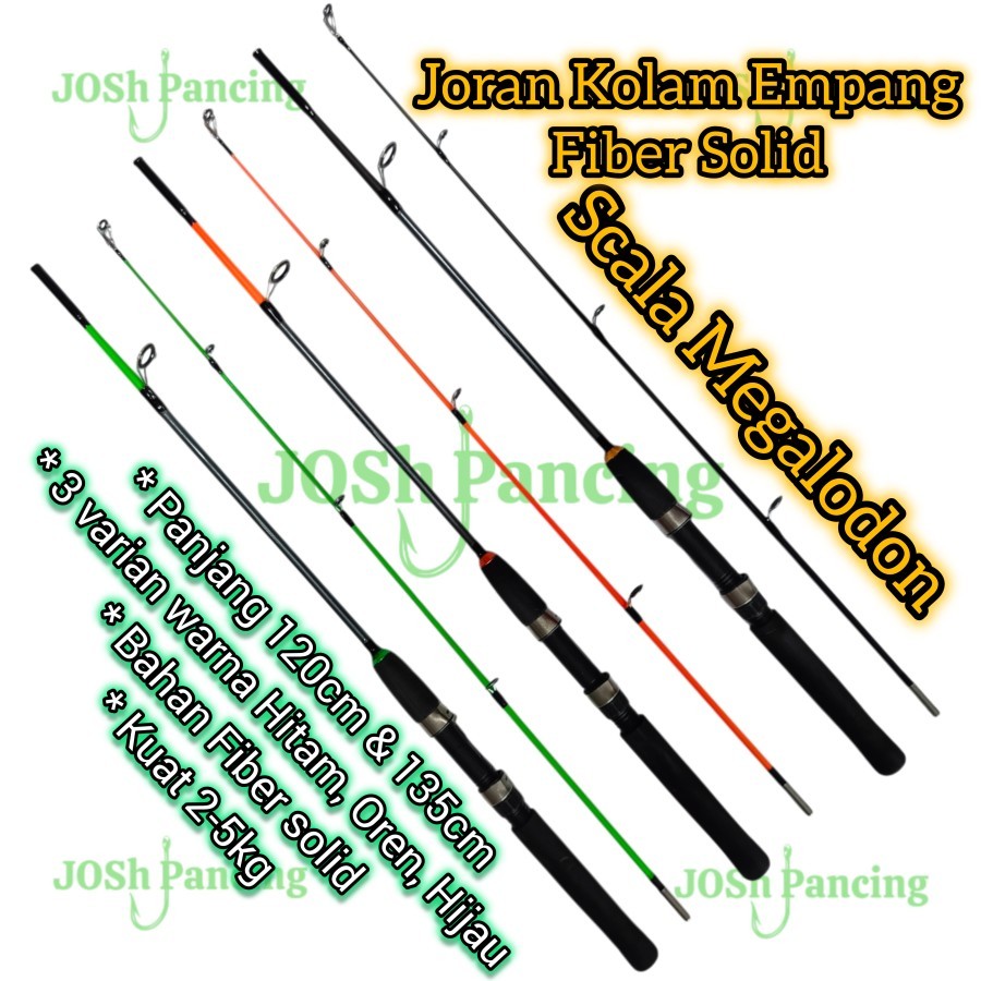 Scala Megalodon Joran pancing fiber solid kuat