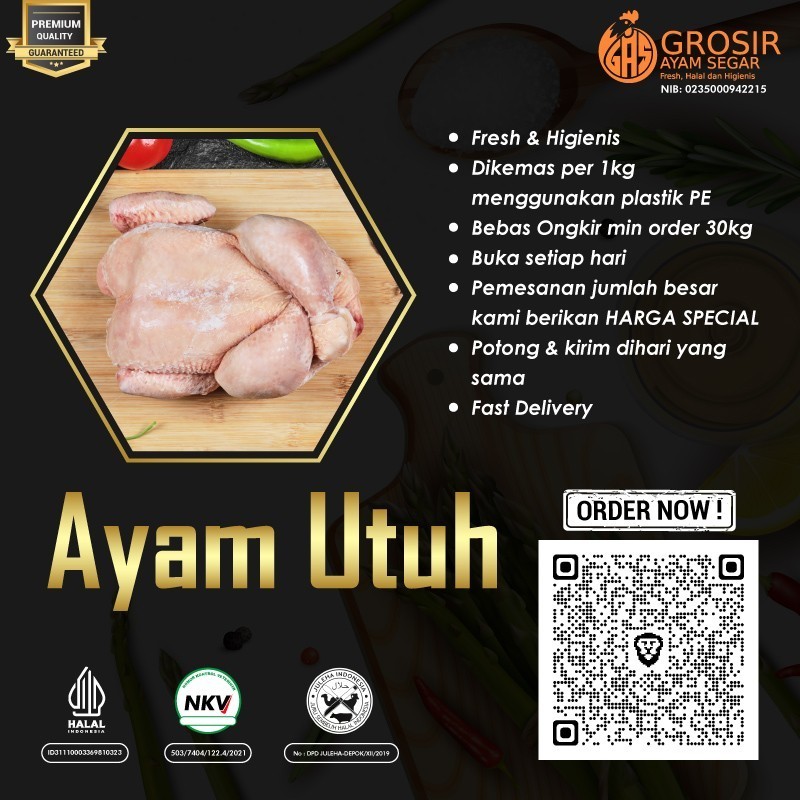 

Ayam Broiler Ukuran 2.400kg sd 2600Kg