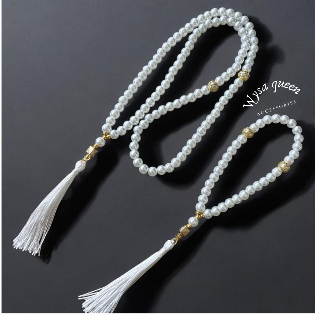 Tasbih 99 Butir / 33 Butir Mutiara Warna Berat Premium