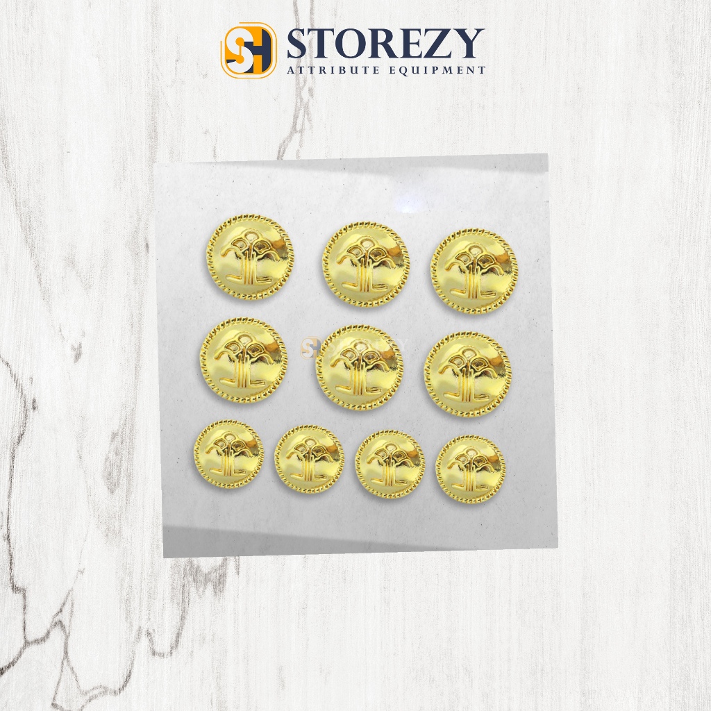 Kancing PDU 2 Kumham / PDU 4 Kumham / Kancing Satuan /Bangkok Non Braso Gold Metal / Kemenkumham