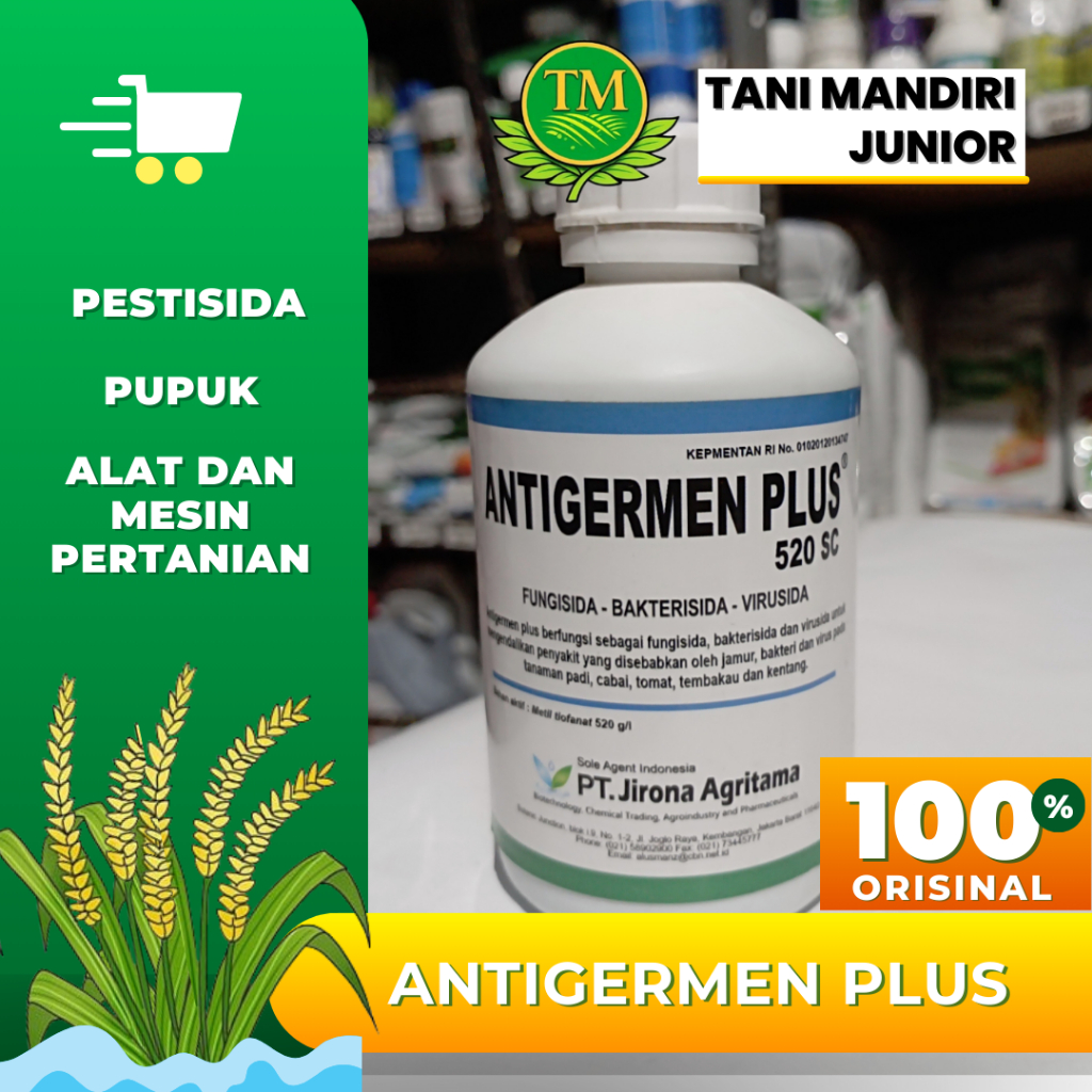 ANTIGERMEN PLUS 520 SC (Fungisida-Bakterisida-Virusida, Bahan aktif : Metil tiofanat 520 g/l)